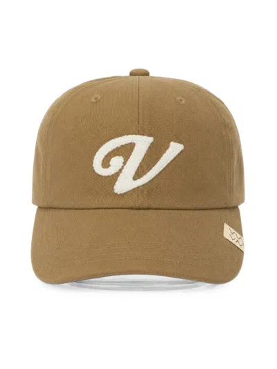 Visvim Logo-patch Cotton Cap In Brown