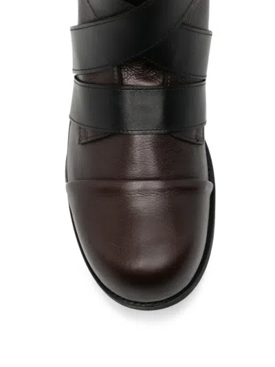 Egonlab Buckled Leather Boots In Multi