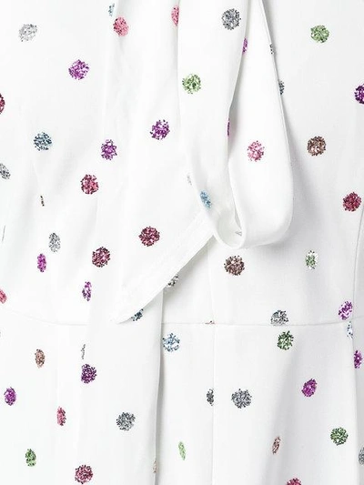 Shop Marc Jacobs Neck Tie Glitter Dress - White