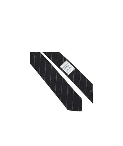 Thom Browne Diagonal Stripe Classic Wool Tie In Grey