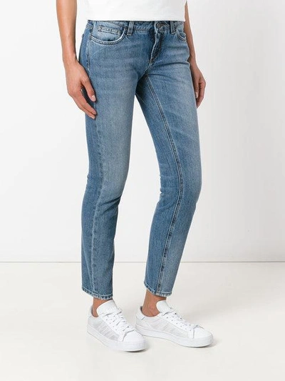 Shop Dolce & Gabbana Slim-fit Cropped Jeans In Blue