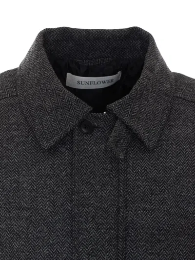 Sunflower Harington Herringbone Wool Jacket In Multi