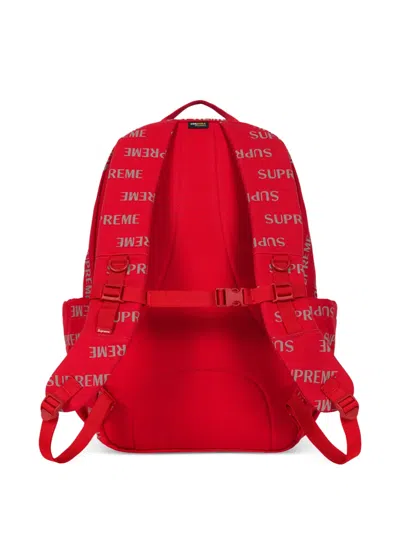 Supreme Logo-print Backpack In Red