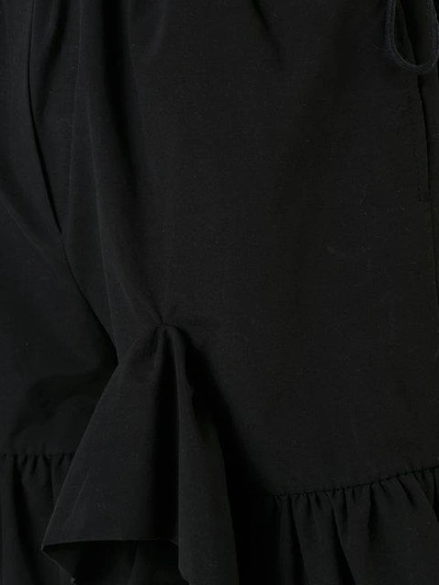 Shop Goen J Ruffle Trim Shorts In Black
