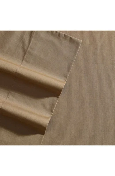 Nautica Bayview Solid 200 Thread Count Cotton Percale Sheet Set In Brown