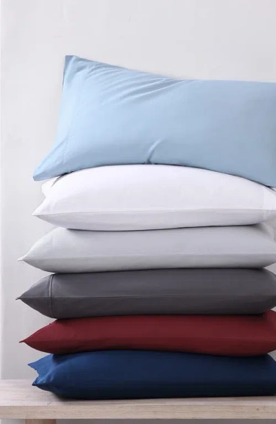 Nautica Bayview Solid 200 Thread Count Cotton Percale Sheet Set In Blue