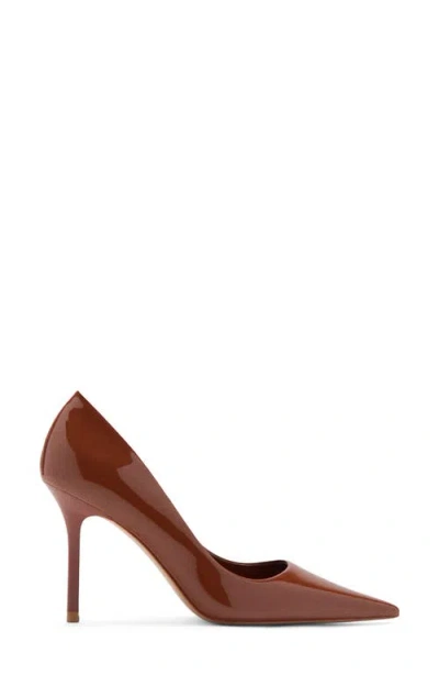 Mango Pointed Toe Pump In Cognac