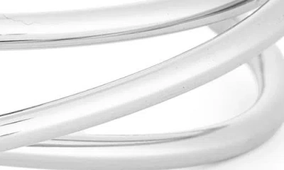 Leith Crossover Cuff Bracelet In Silver