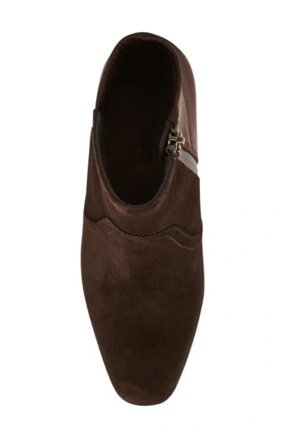 Blondo Trounce Waterproof Leather Bootie In Java Suede