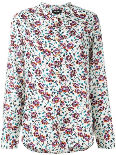 Shop Isabel Marant Collarless Floral Shirt