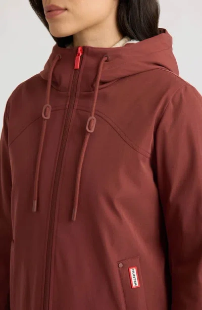 Hunter Blake Water Repellent Rain Jacket In Brown