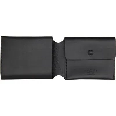 Acne Studios Black Folded Wallet In 900 Black