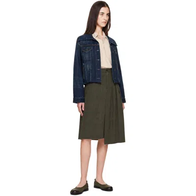 Acne Studios Gathered Denim Jacket In Blue