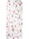 CHALAYAN rose print wrap skirt,DRYCLEANONLY