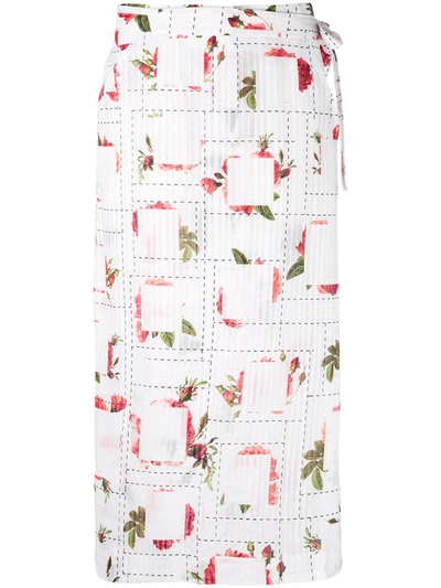 Chalayan Rose Print Wrap Skirt