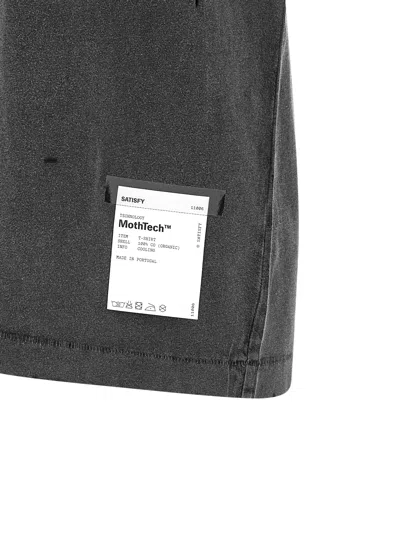 Satisfy Mothtech Printed Cotton Jersey T-shirt In Gray