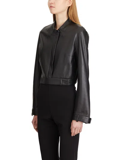 Sword 6.6.44 Sword Short Leather Jacket In Multi