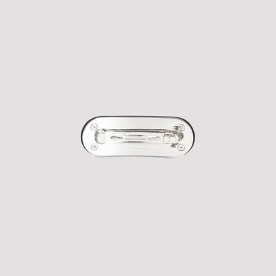 Prada Rectangular Fabric Hair Accessory Clip In Black