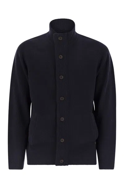 Barbour Essential Patch Zip Through In Blue