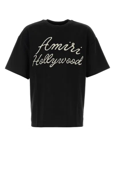 Amiri Oversized Fit Hollywood Script Tee In Black