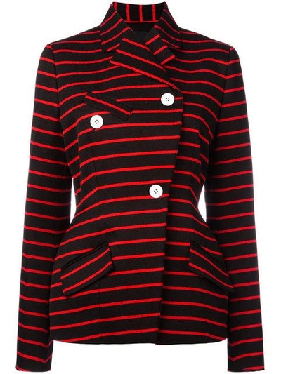 Shop Proenza Schouler Wrap Front Striped Jacket In Black