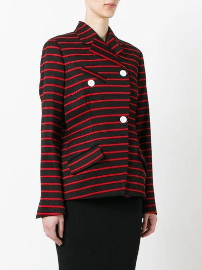 Shop Proenza Schouler Wrap Front Striped Jacket In Black