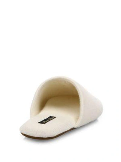 Shop Minnie Rose I Do Cashmere Slippers In White