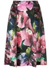 ISOLDA floral A-line skirt,SILK100%