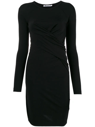 Alexander Wang T Twist Front Dress In Black