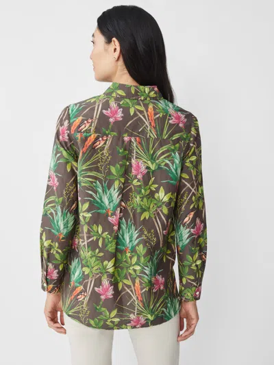 J.mclaughlin Jmclaughlin Britt Button Front Shirt In Green