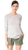 ATM ANTHONY THOMAS MELILLO LONG SLEEVE DESTROYED WASH TEE HEATHER GREY,ATMAN30174