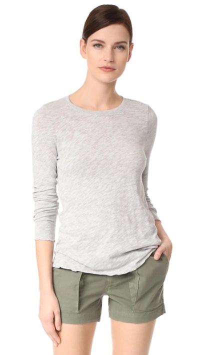 Atm Anthony Thomas Melillo Slub Pima Cotton-blend Jersey Top In Heather Grey