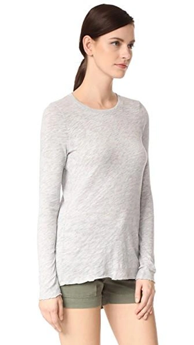 Shop Atm Anthony Thomas Melillo Long Sleeve Destroyed Wash Tee Heather Grey