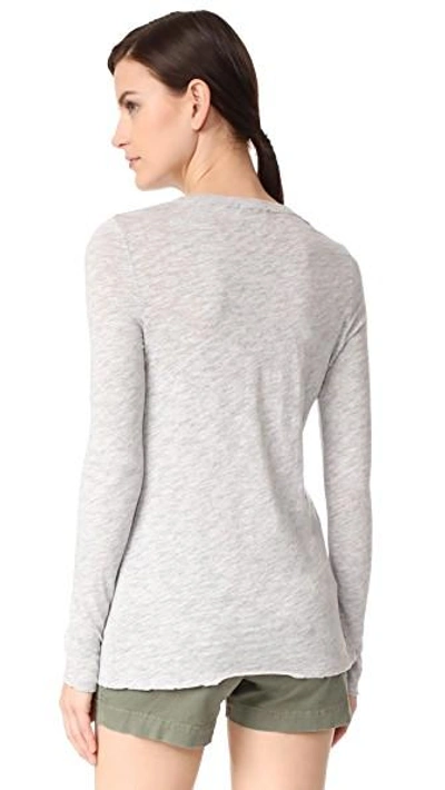 Shop Atm Anthony Thomas Melillo Long Sleeve Destroyed Wash Tee Heather Grey