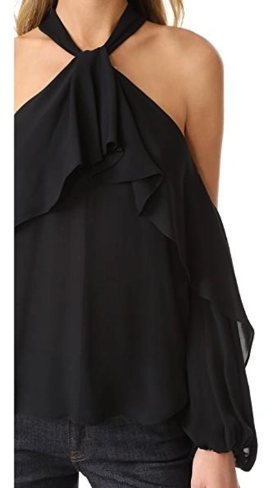 Shop Kobi Halperin Adrienne Blouse In Black