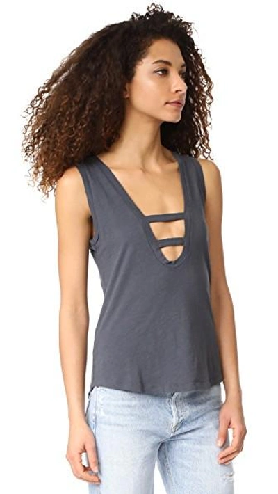 Shop Lna Tara Tank In Faded Grey