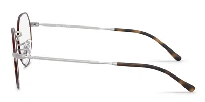 Ray Ban Geometric Frame Plain Mirror In Tortoise,silver