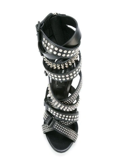 Shop Dsquared2 Studded Multi-strap Sandals - Black