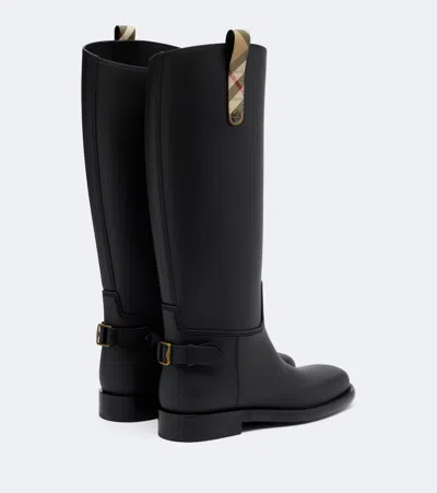 Burberry Lf Cavalier Rain Boot In Black