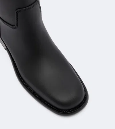Burberry Lf Cavalier Rain Boot In Black