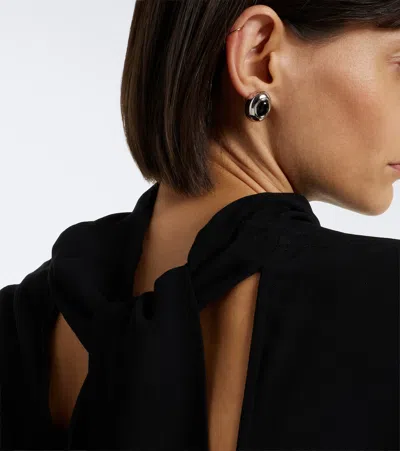 Dehanche Déhanche Onyx Stud Earrings In Silver