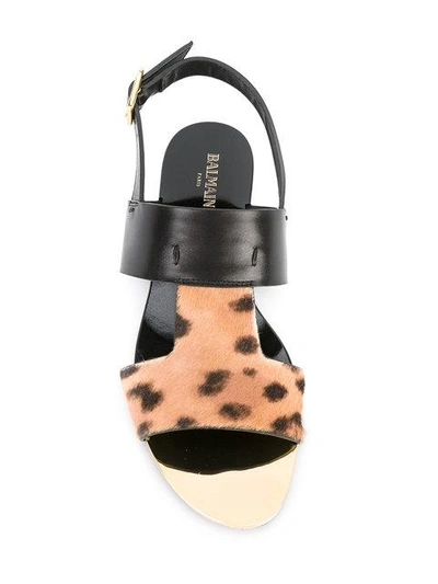 Shop Balmain Leopard 'nina' Sandals