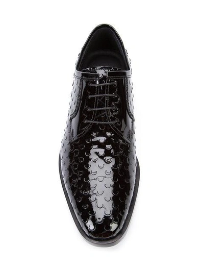 Shop Saint Laurent Patent Derby Shoes In Black