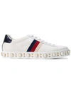 GUCCI Ace studded low top sneakers,RUBBER100%