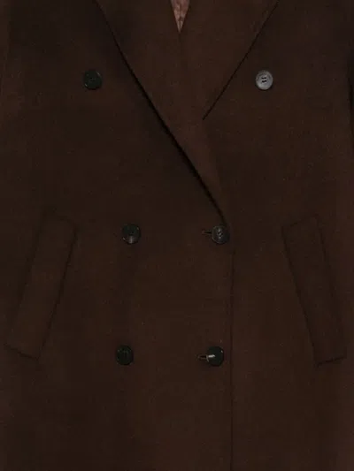 032c Double-breasted Wool Coat In Brown