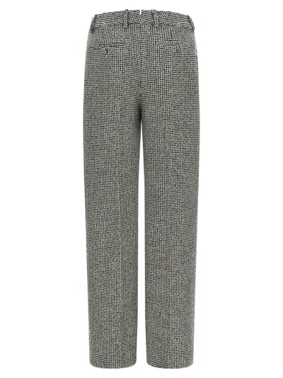 Tom Ford Houndstooth Pattern Pants In Gray