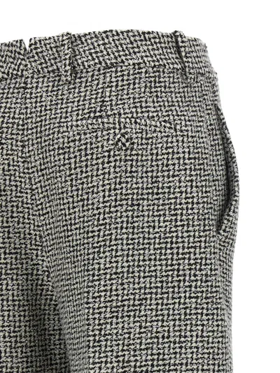 Tom Ford Houndstooth Pattern Pants In Gray