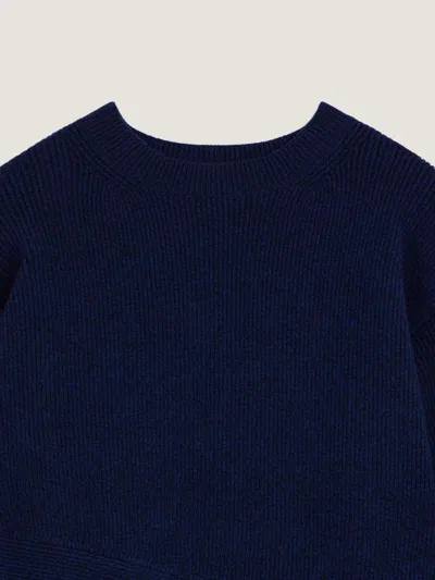 Givenchy Asymmetric Sweater In Wool And Cashmere In Blue