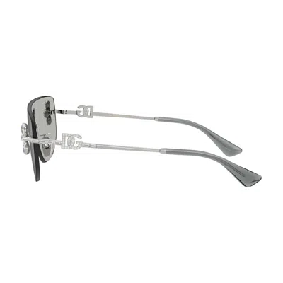 Dolce & Gabbana Shield-frame Sunglasses In Gray