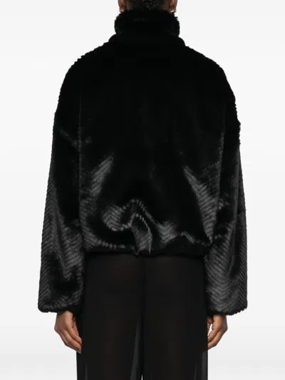 Forte Forte Chevron-pattern Jacket In Black